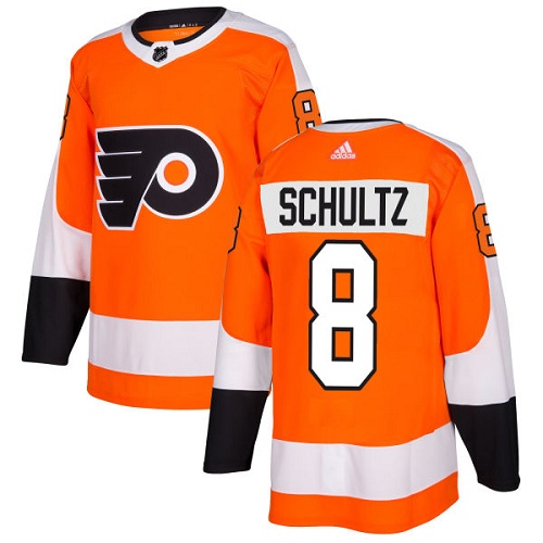 Adidas Men Philadelphia Flyers #8 Dave Schultz Orange Home Authentic Stitched NHL Jersey